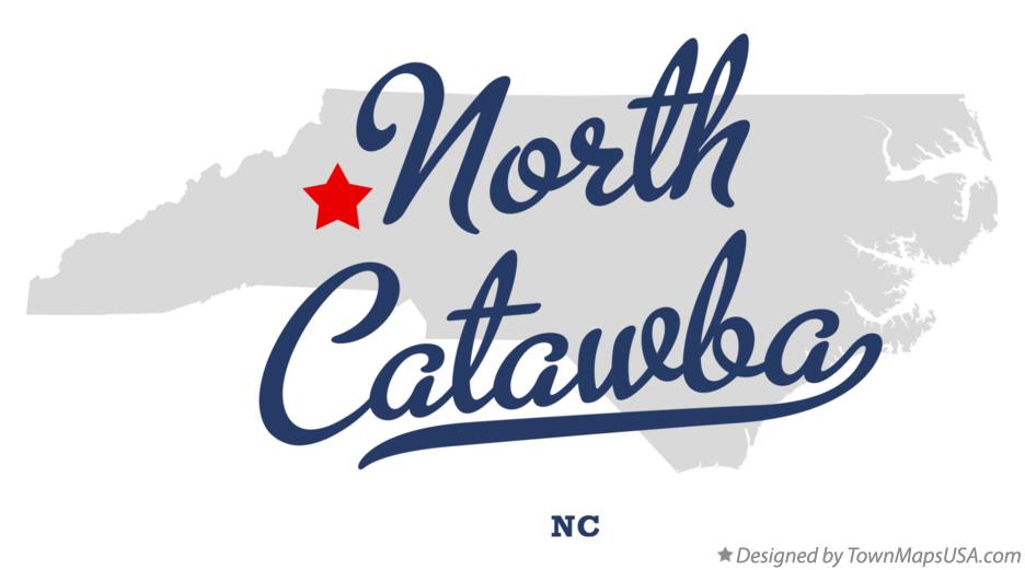Map of North Catawba North Carolina NC