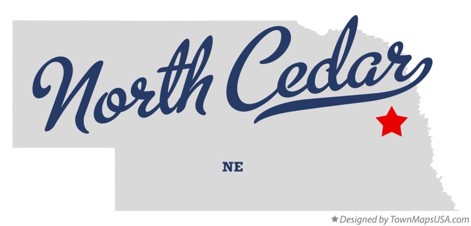 Map of North Cedar Nebraska NE