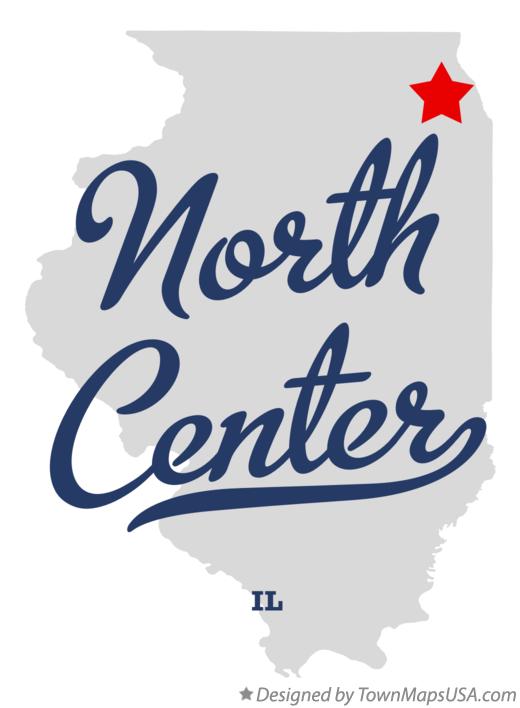Map of North Center Illinois IL