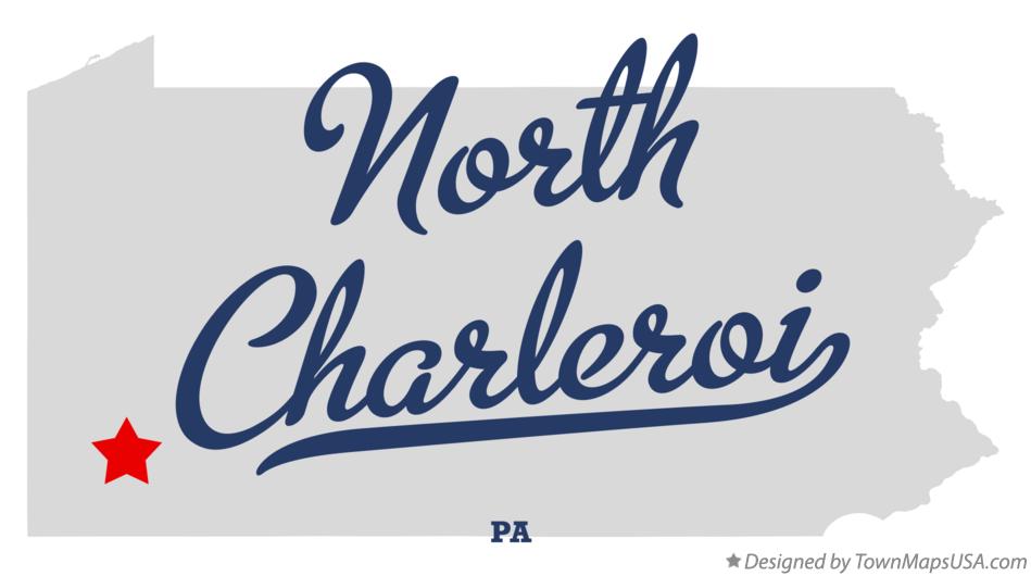 Map of North Charleroi Pennsylvania PA