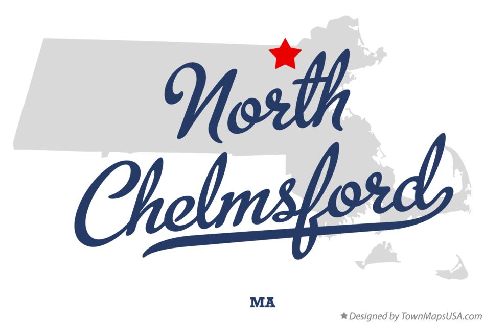 Map of North Chelmsford Massachusetts MA