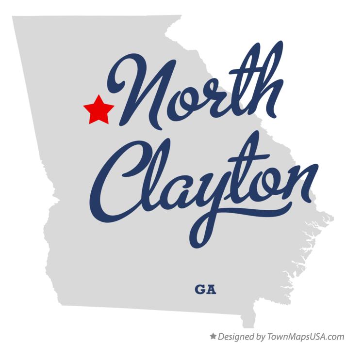 Map of North Clayton Georgia GA
