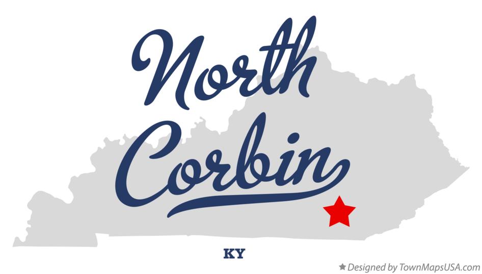 Map of North Corbin Kentucky KY