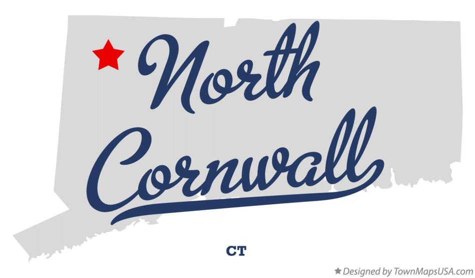 Map of North Cornwall Connecticut CT