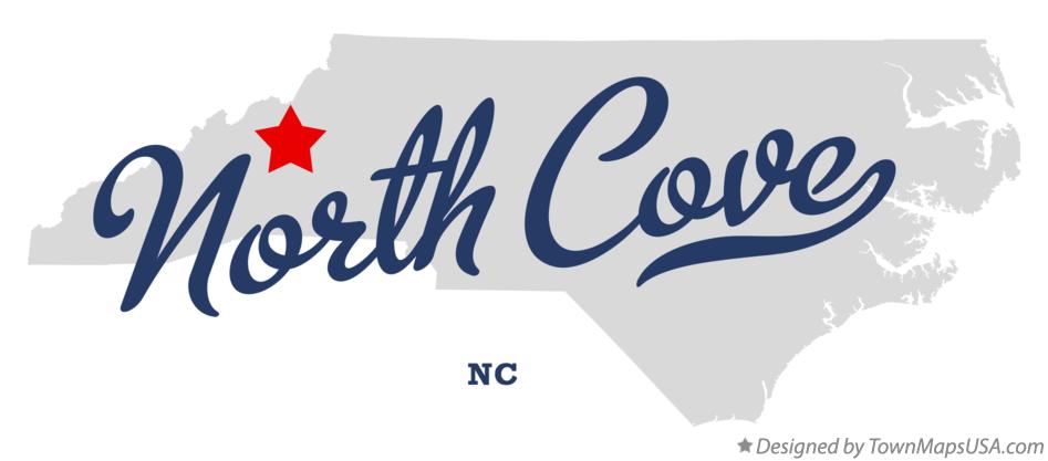 Map of North Cove North Carolina NC