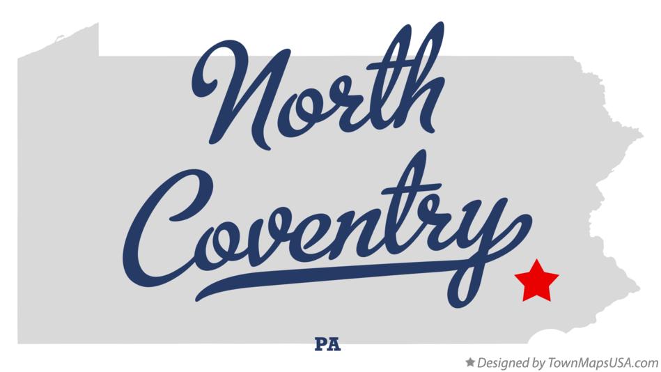 Map of North Coventry Pennsylvania PA