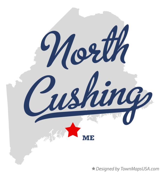 Map of North Cushing Maine ME