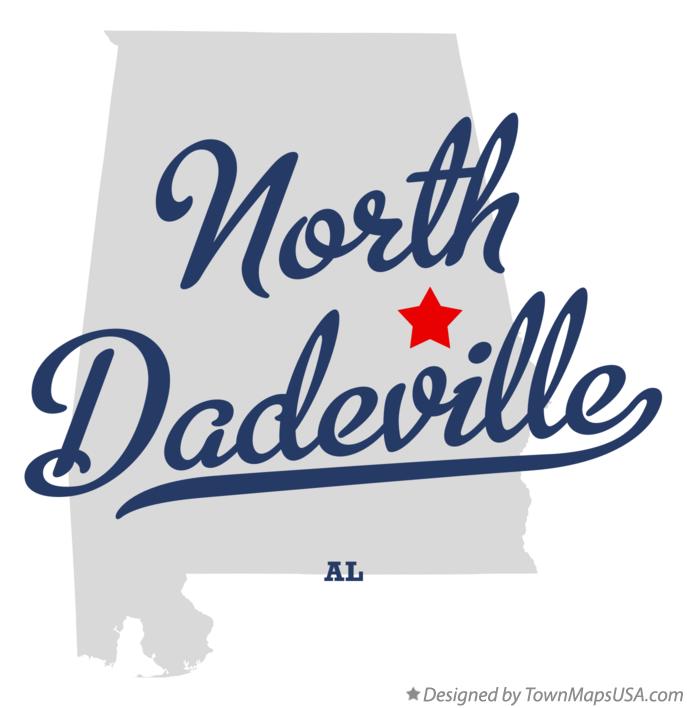 Map of North Dadeville Alabama AL