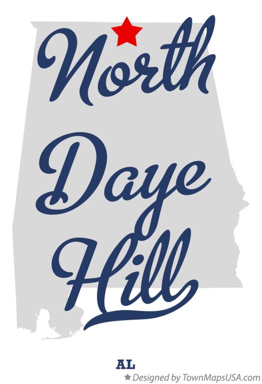 Map of North Daye Hill Alabama AL