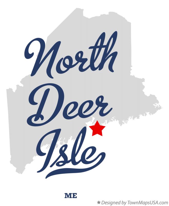 Map of North Deer Isle Maine ME