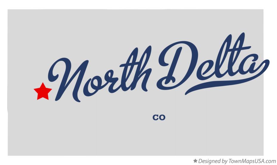 Map of North Delta Colorado CO
