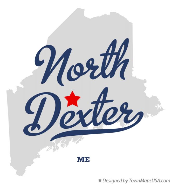 Map of North Dexter Maine ME