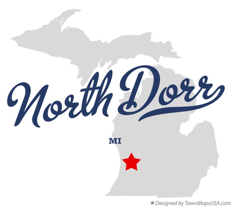 Map of North Dorr Michigan MI