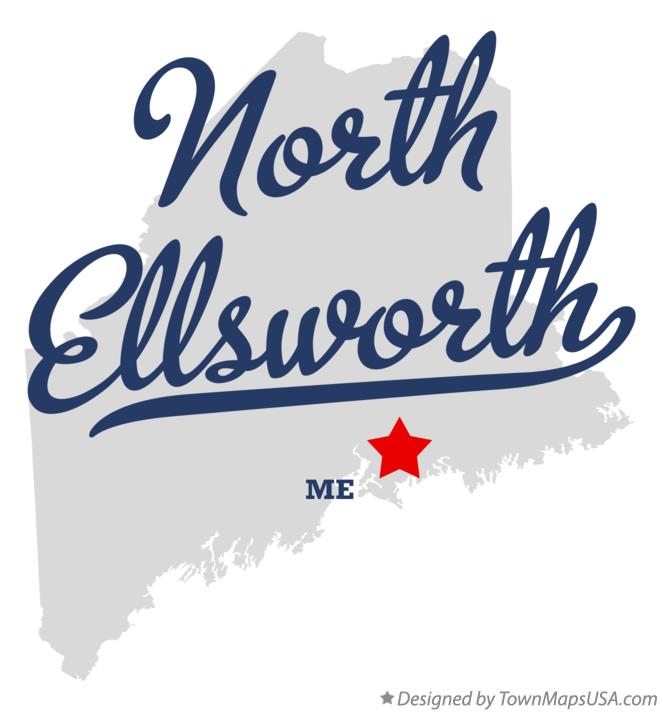 Map of North Ellsworth Maine ME
