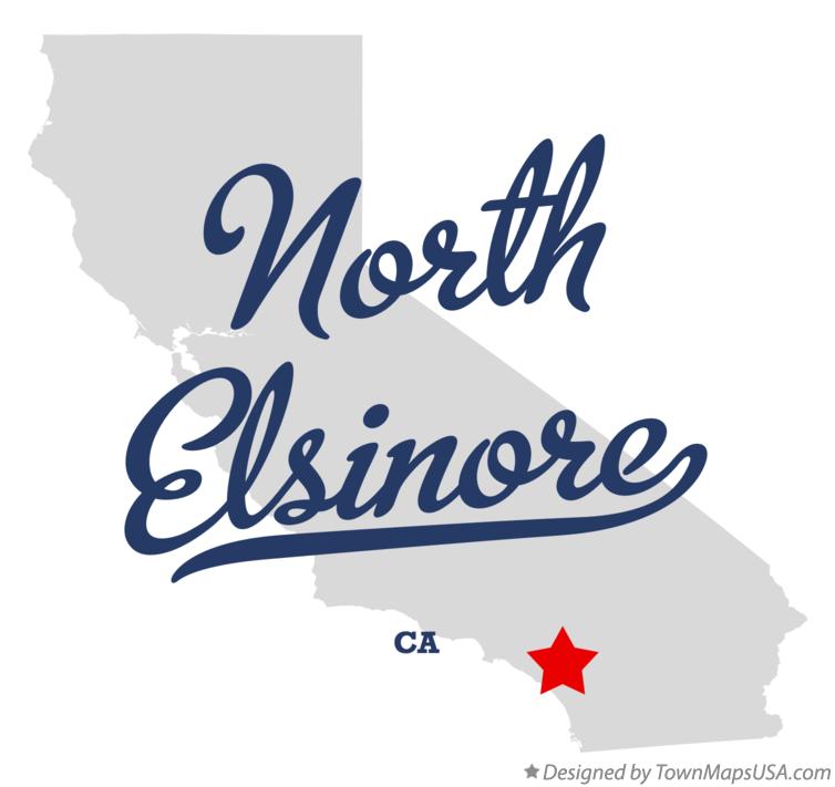 Map of North Elsinore California CA