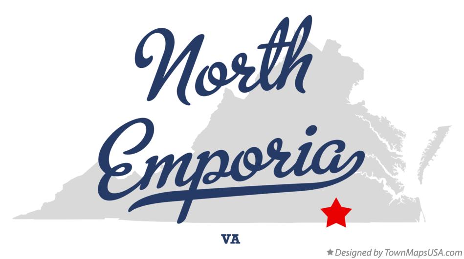 Map of North Emporia Virginia VA
