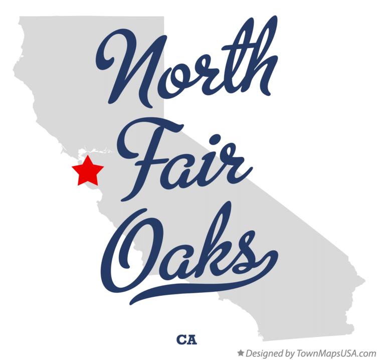 Map of North Fair Oaks California CA