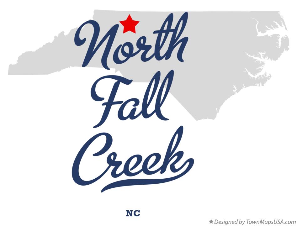 Map of North Fall Creek North Carolina NC
