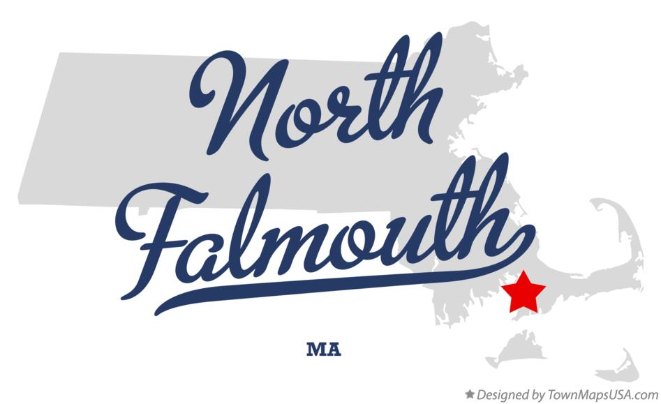 Map of North Falmouth Massachusetts MA