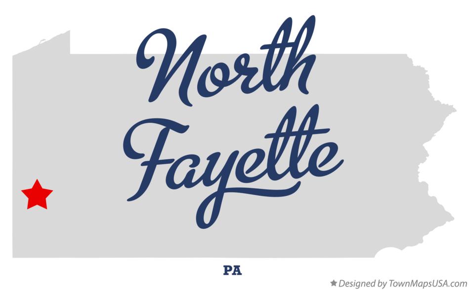 Map of North Fayette Pennsylvania PA
