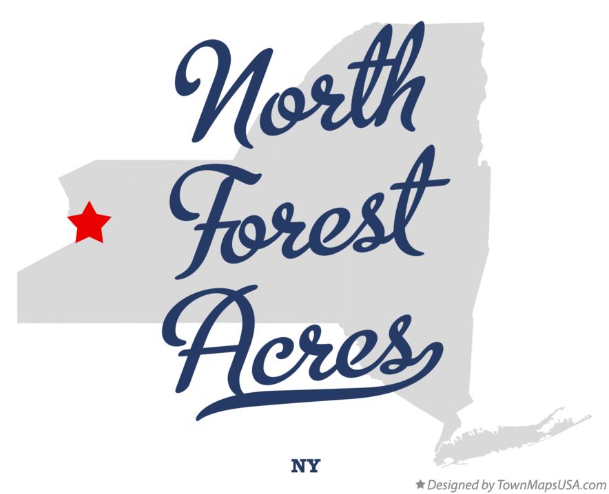 Map of North Forest Acres New York NY