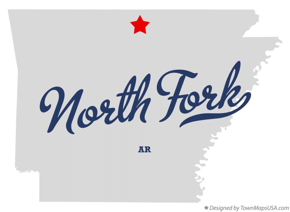 Map of North Fork Arkansas AR