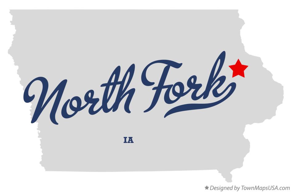 Map of North Fork Iowa IA
