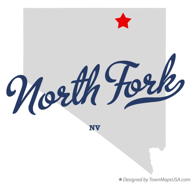 Map of North Fork Nevada NV