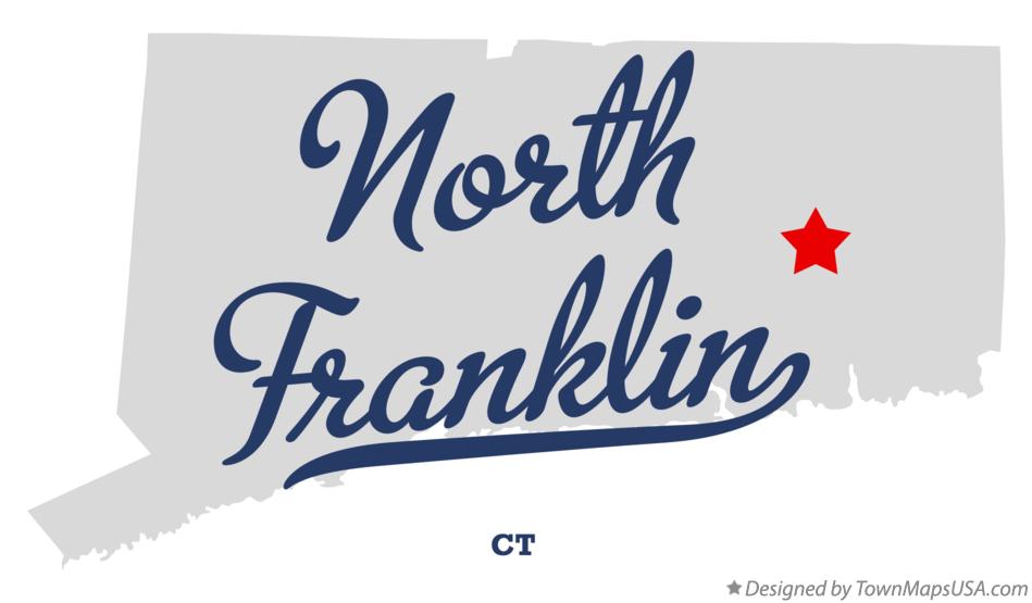 Map of North Franklin Connecticut CT