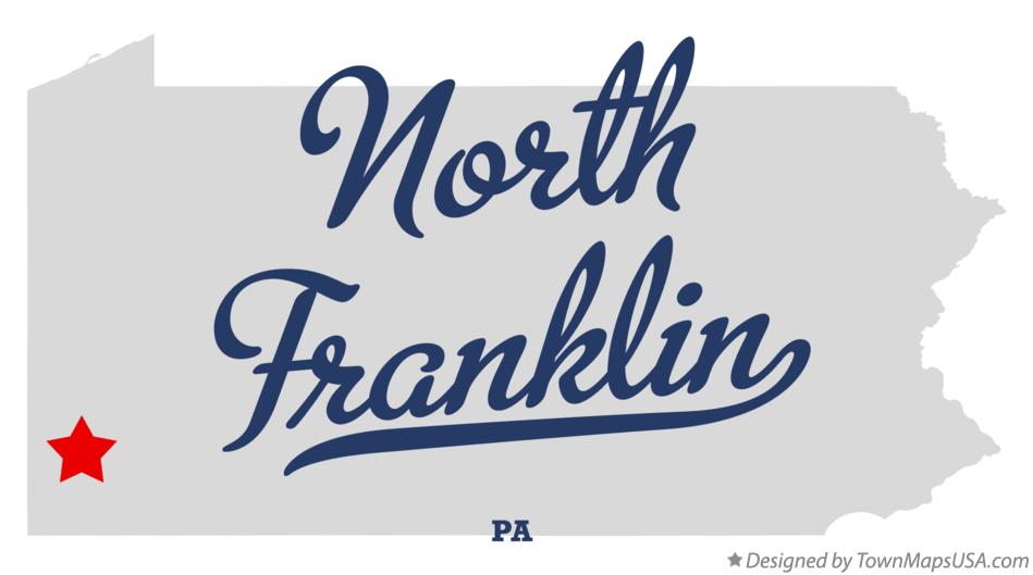 Map of North Franklin Pennsylvania PA