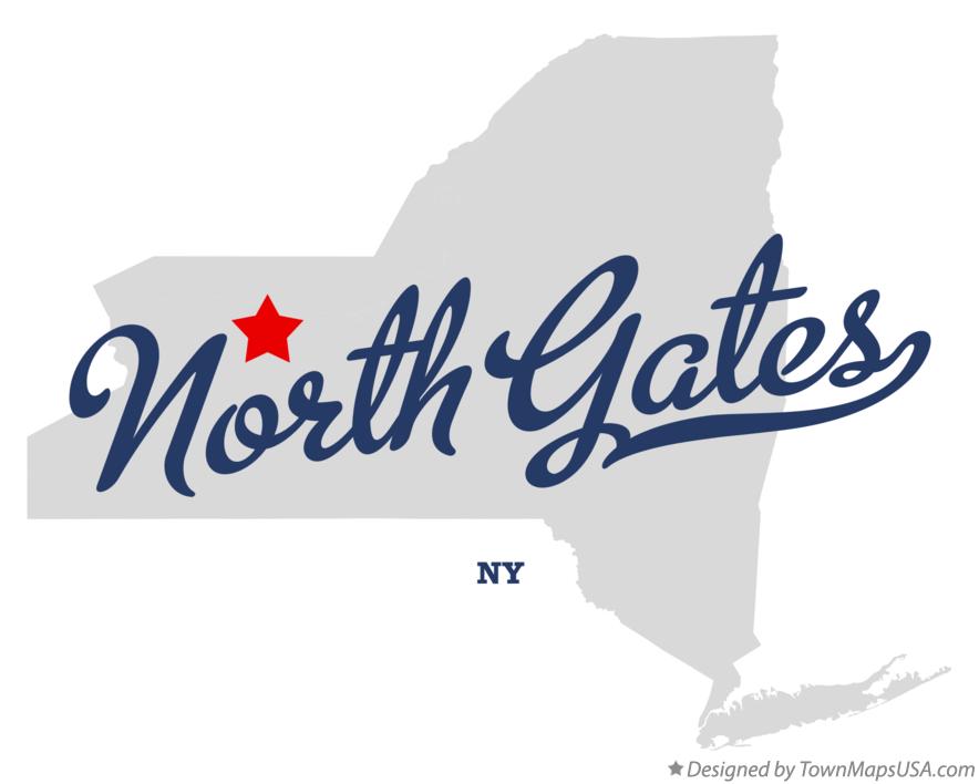Map of North Gates New York NY