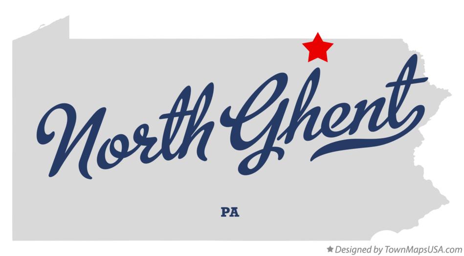 Map of North Ghent Pennsylvania PA