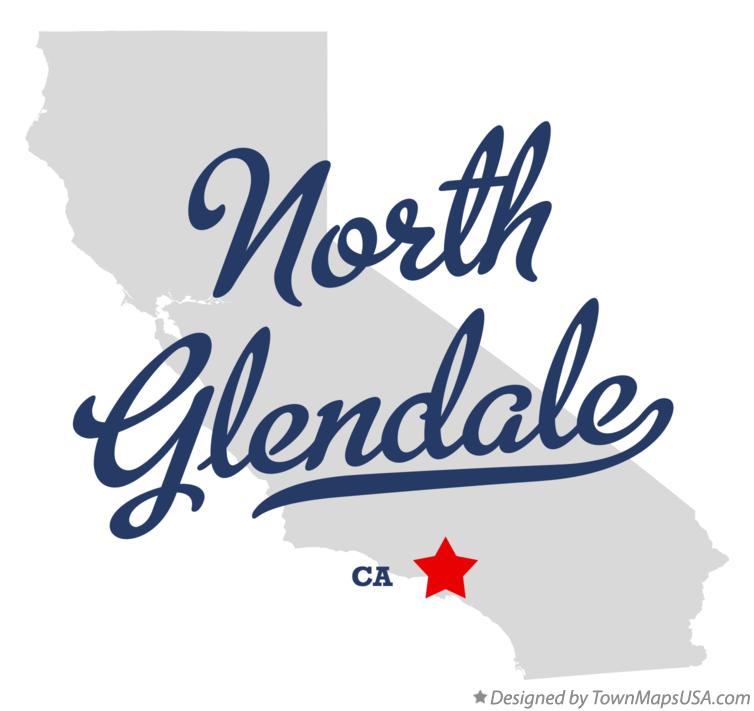 Map of North Glendale California CA