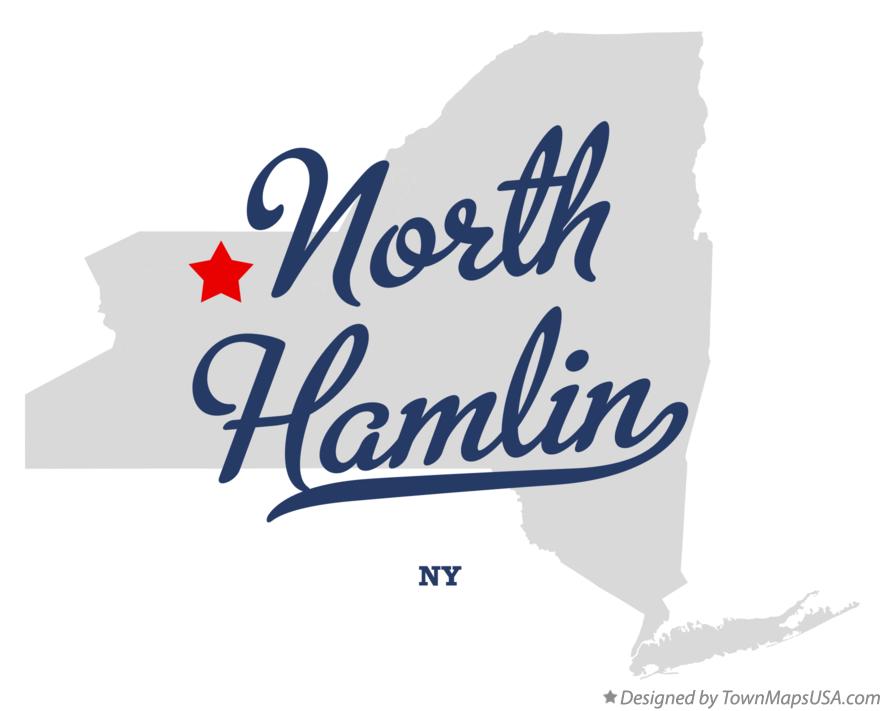 Map of North Hamlin New York NY