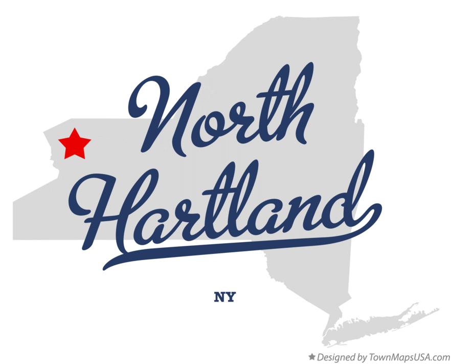 Map of North Hartland New York NY