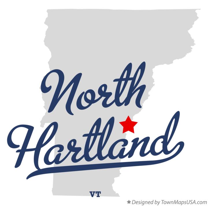 Map of North Hartland Vermont VT