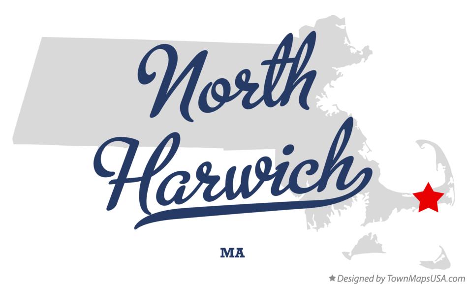 Map of North Harwich Massachusetts MA