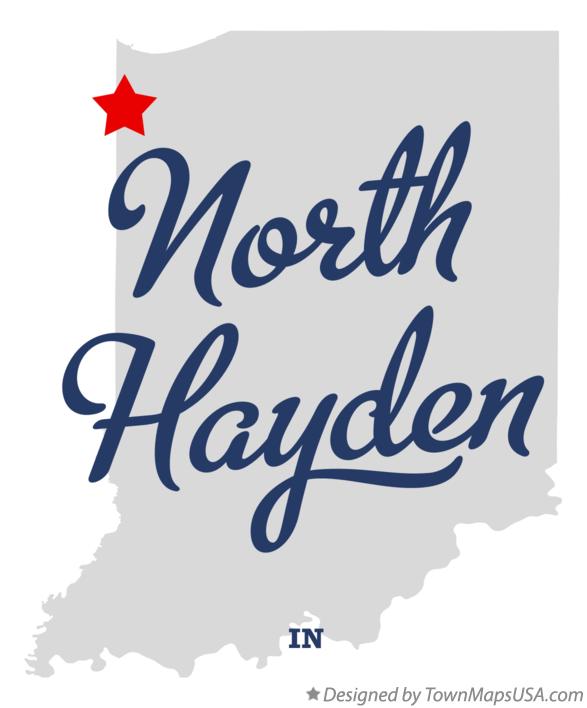 Map of North Hayden Indiana IN