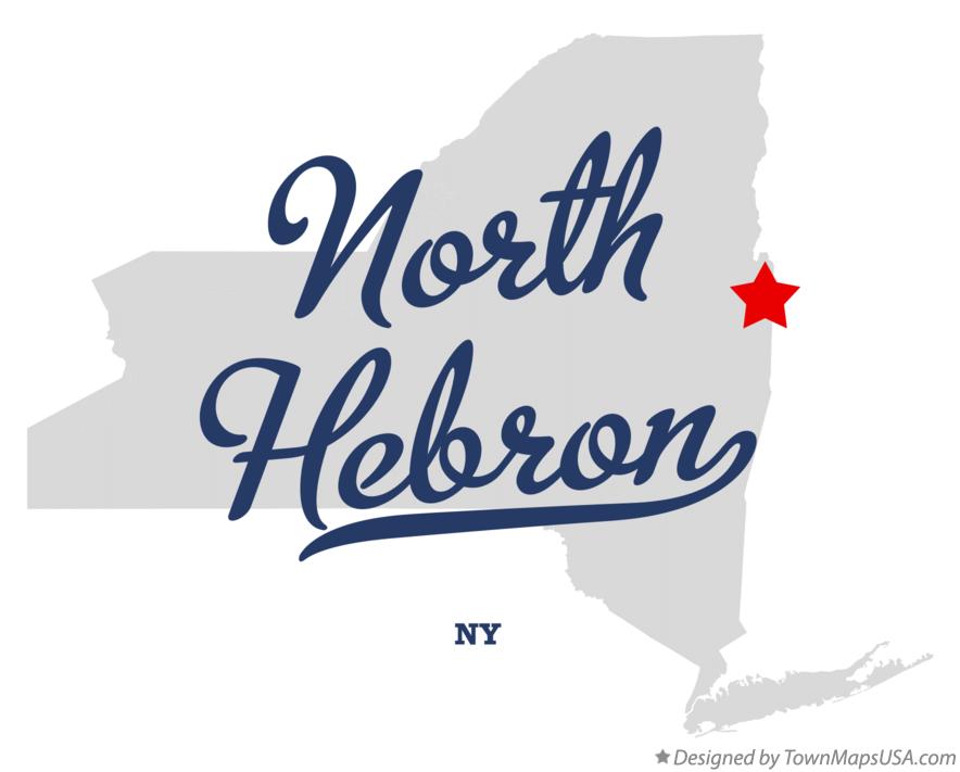 Map of North Hebron New York NY