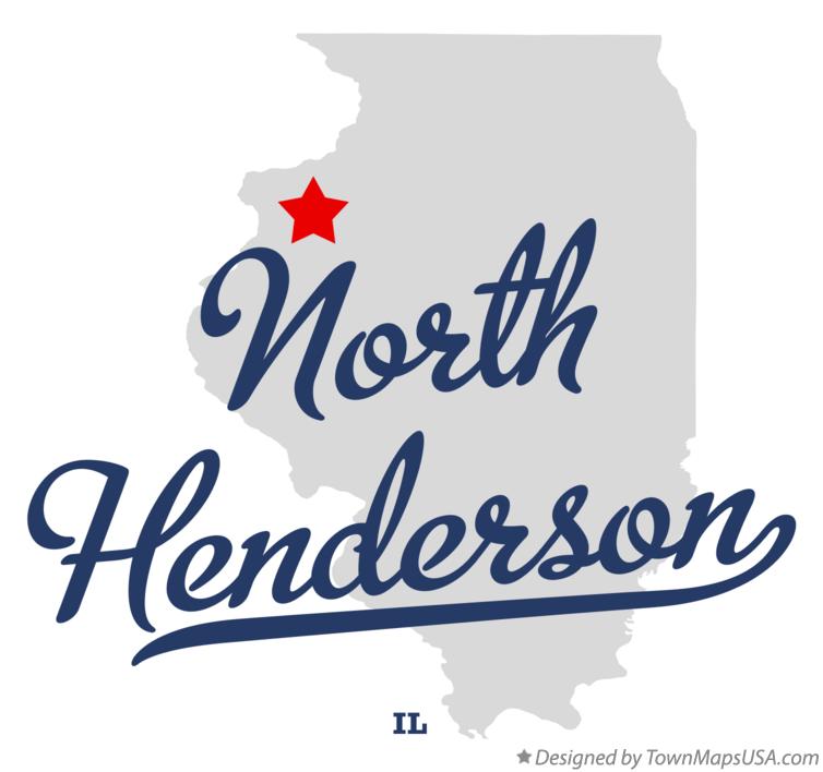 Map of North Henderson Illinois IL