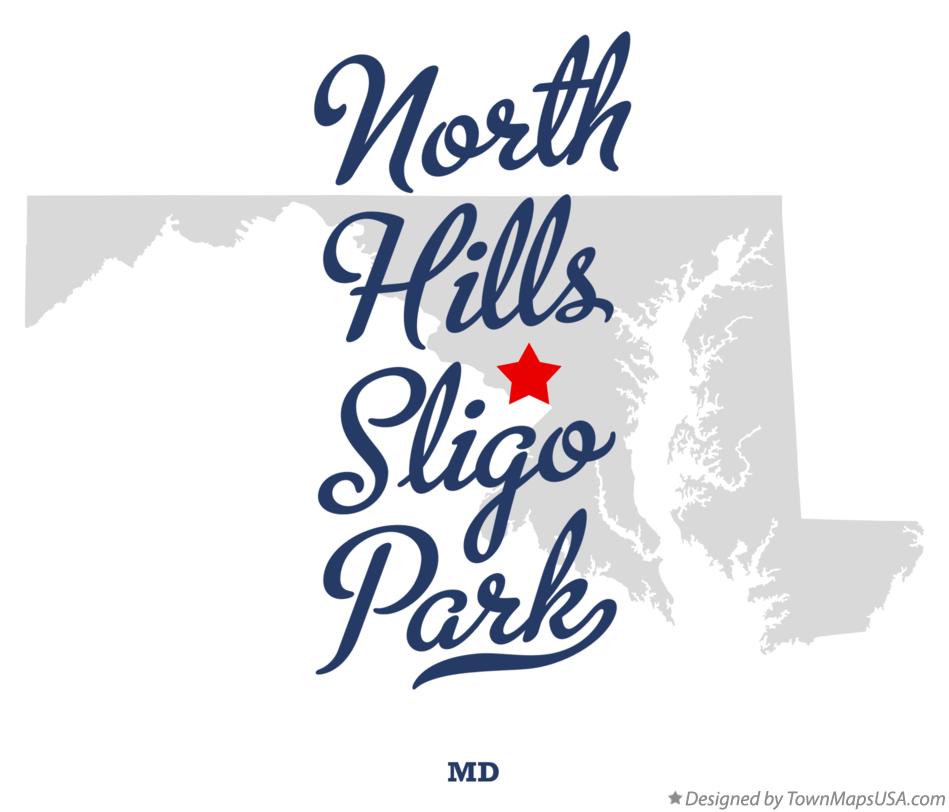 Map of North Hills Sligo Park Maryland MD