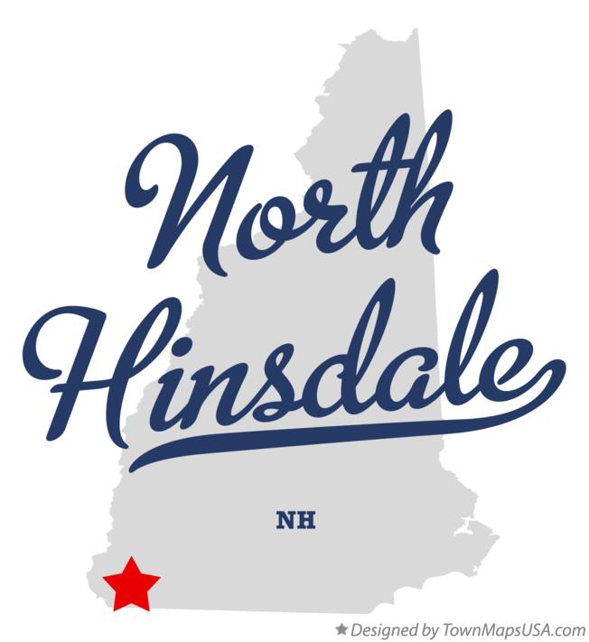 Map of North Hinsdale New Hampshire NH