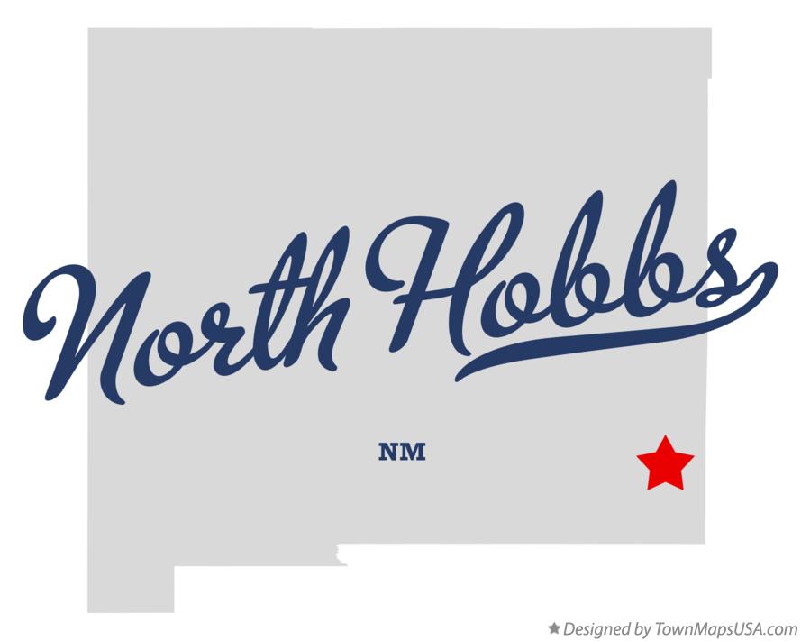 Map of North Hobbs New Mexico NM