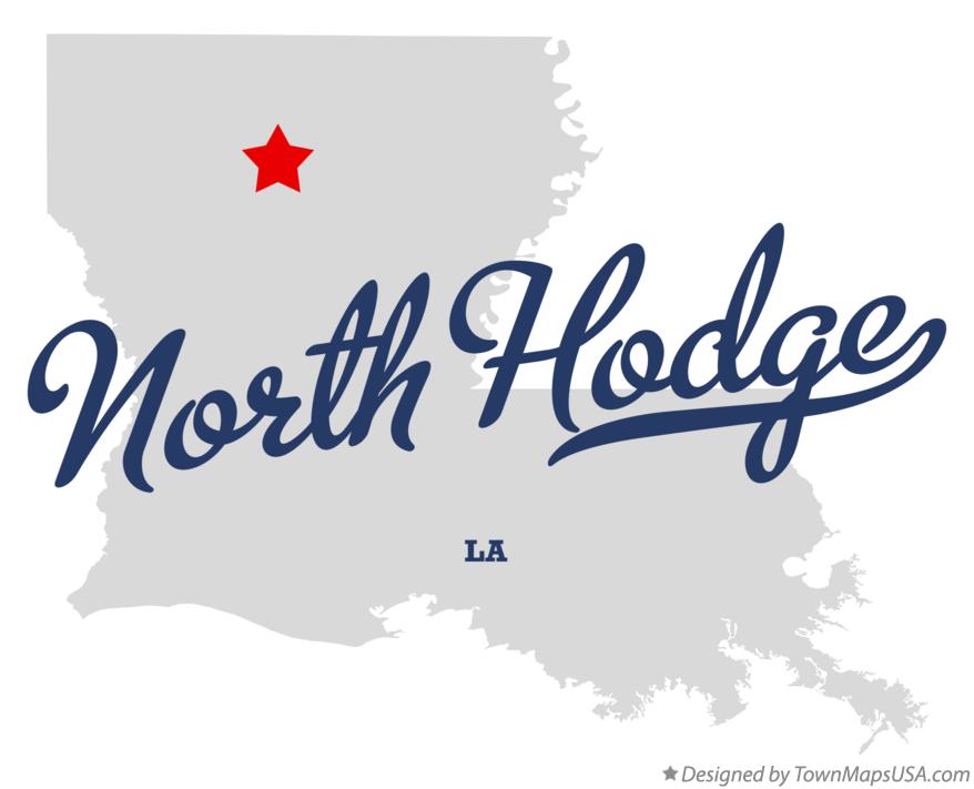 Map of North Hodge Louisiana LA