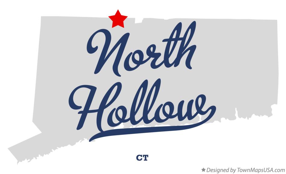 Map of North Hollow Connecticut CT