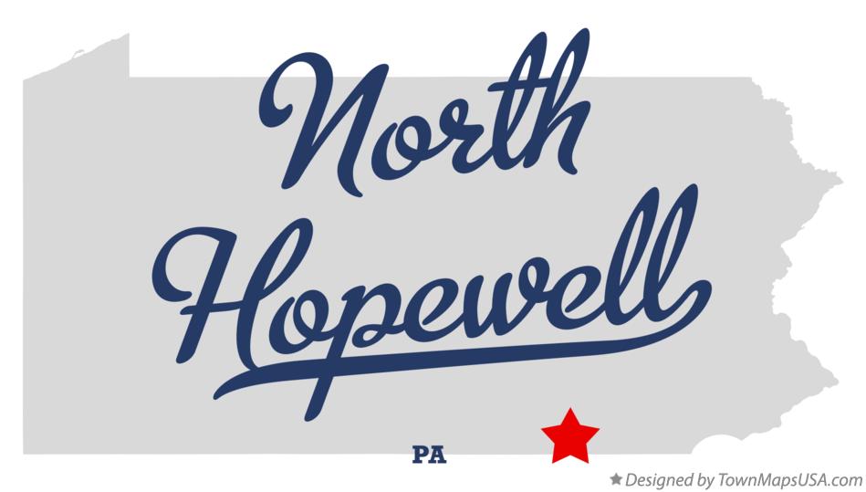 Map of North Hopewell Pennsylvania PA