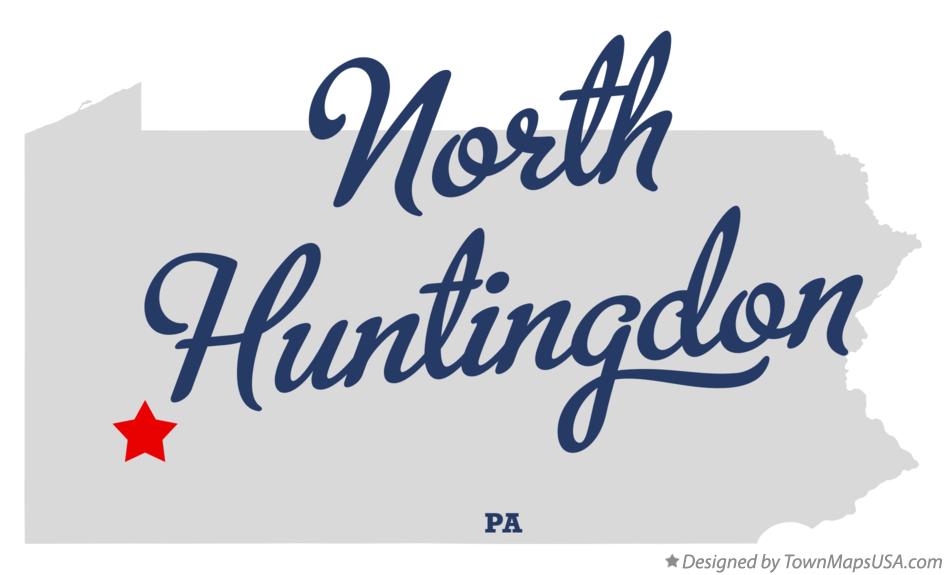 Map of North Huntingdon Pennsylvania PA