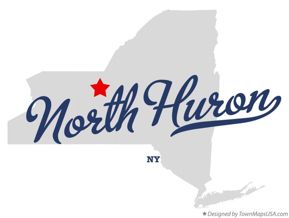 Map of North Huron New York NY