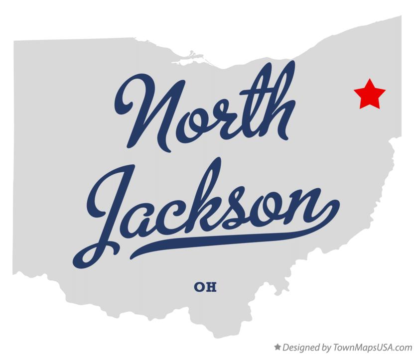 Map of North Jackson Ohio OH