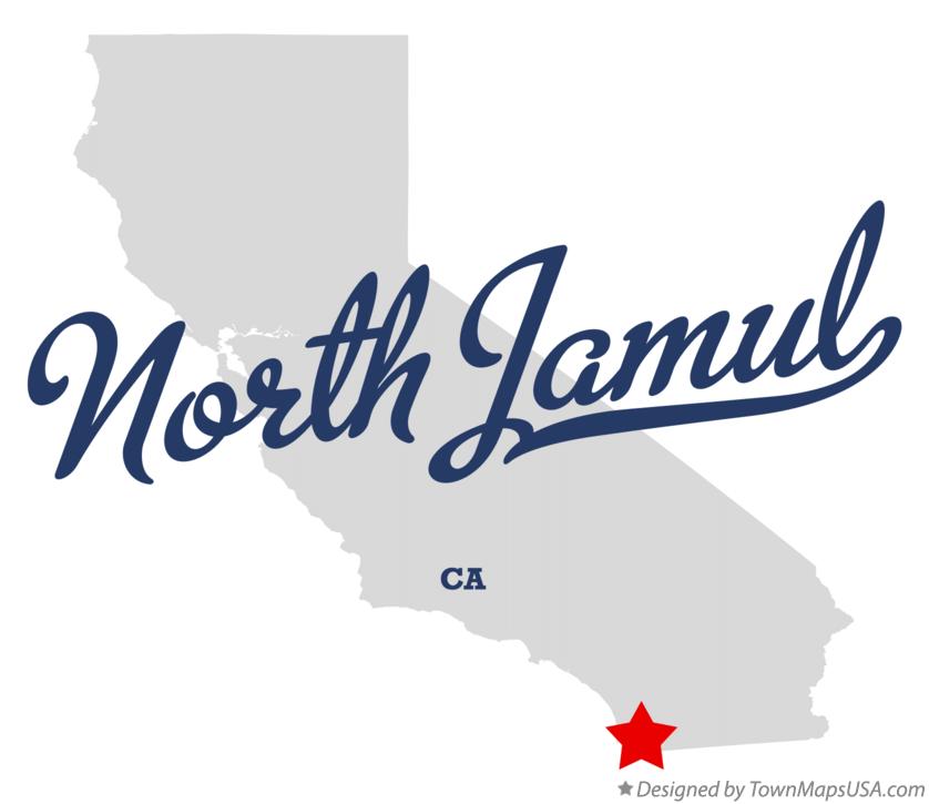 Map of North Jamul California CA